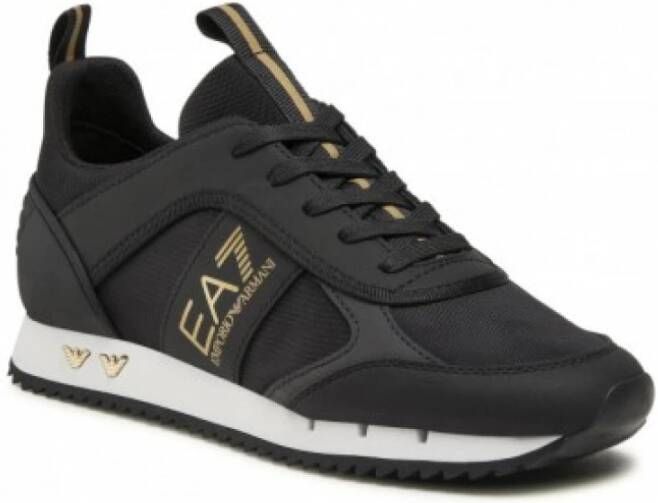 Emporio Armani EA7 Zwarte Gouden Witte Sneaker Unisex Hardloopschoen Black Heren