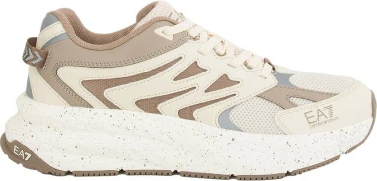 Emporio Ar i EA7 Sonic Dart Beige Crusher Sneakers