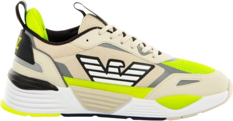 Emporio Armani EA7 Lage Top Hardloopschoenen Beige Limoen Multicolor Heren - Foto 2