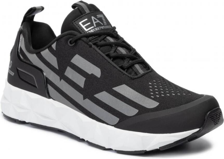 Emporio Armani EA7 Unisex Sneaker Hardlopen Training Mesh Rubber Zwart Zilver Black Heren - Foto 7
