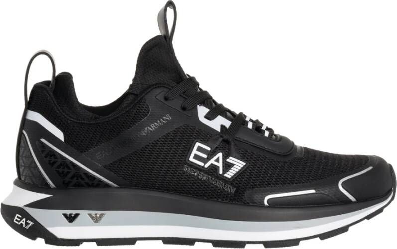 Emporio Armani EA7 Vetersluiting Effen Altura Sneakers Zwart Heren
