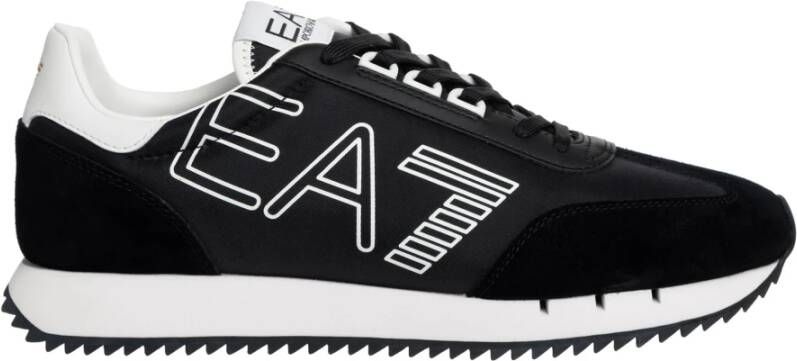 Emporio Armani EA7 Zwarte Casual Textiel Sneakers met 3cm Rubberen Zool Black Heren - Foto 10