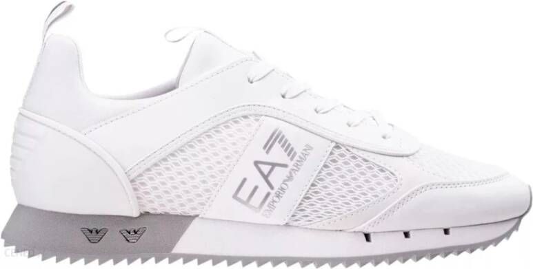 Emporio Armani EA7 Witte Heren Sneakers met Logo White Heren