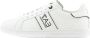 Emporio Armani EA7 Witte Leren Sneakers met Geperforeerd Bovenwerk en Contrastdetails White Heren - Thumbnail 1