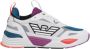 Emporio Ar i EA7 Witte Multicolor Sneaker Paars Logo White - Thumbnail 1