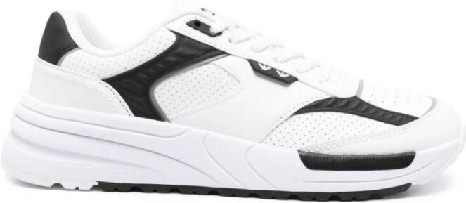 Emporio Ar i EA7 Witte Sneakers met Vetersluiting