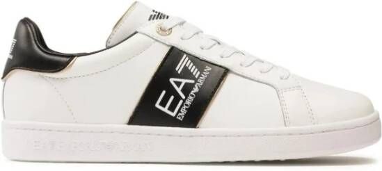 Emporio Armani EA7 Witte Zwarte Gouden Sneakers White Heren