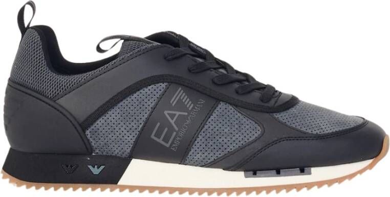 Emporio Armani EA7 Donkergrijze EA7 Lifestyle Sneakers Black Heren