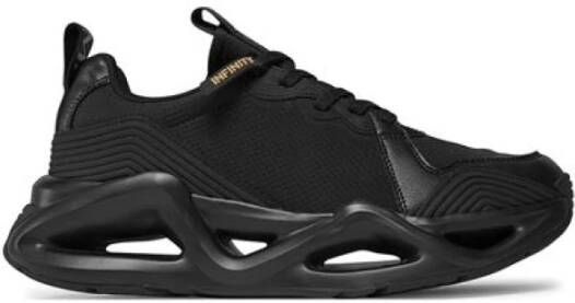 Emporio Armani EA7 Zwart Goud Sneaker Moderne Stijl Black Heren