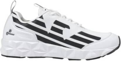 Emporio Ar i EA7 Zwart Wit Polyester Sneaker Lente Zomer Collectie