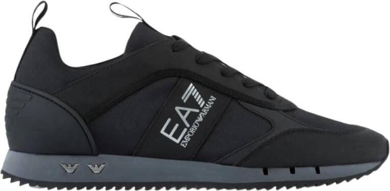 Emporio Armani EA7 Zwart Wit Sportieve Lage Sneakers Black Heren