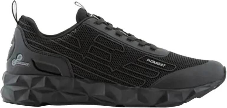Emporio Armani EA7 Ultimate Kombat Sneakers Effen Patroon Veters Black Heren