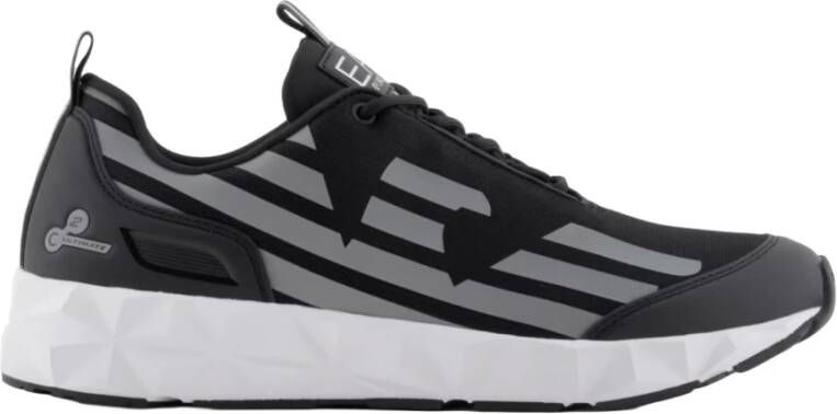 Emporio Ar i EA7 Zwarte Sneakers met Adelaar Logo