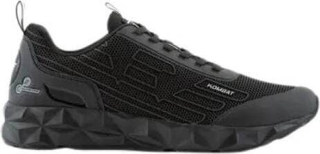 Emporio Armani EA7 Ultimate Kombat Sneakers Effen Patroon Veters Black Heren