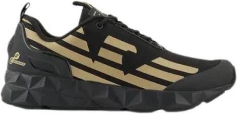 Emporio Armani EA7 Zwarte Sneakers met Adelaar Logo Black Heren