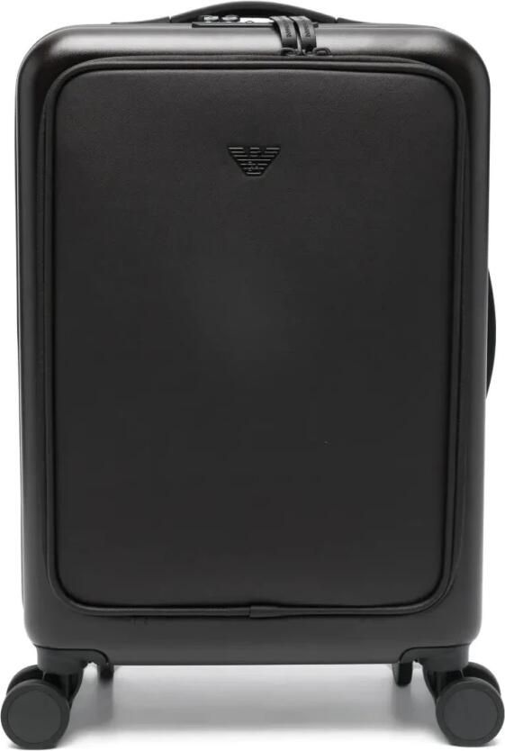 Emporio Ar i ABS Carry-On Koffer met Saffiano Detail en Adelaar Plaat