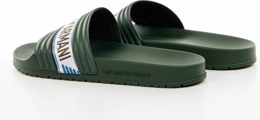 Emporio Armani Nastro Logo Slippers Green Heren - Foto 2