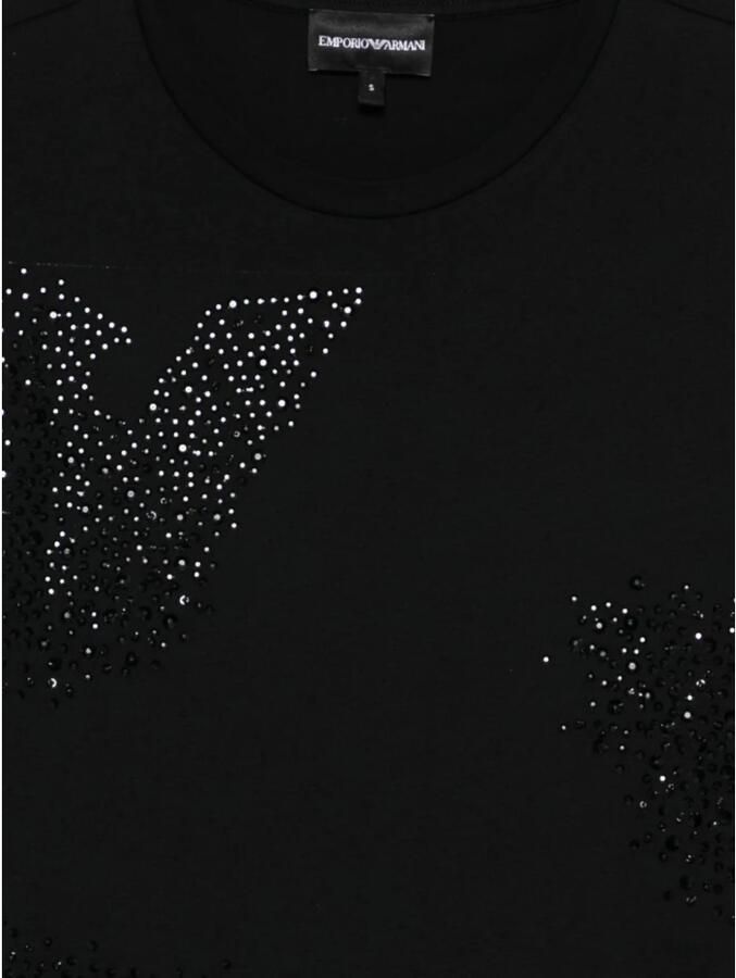 Emporio Ar i ASV Jersey T-shirt met Strass Adelaar - Foto 2