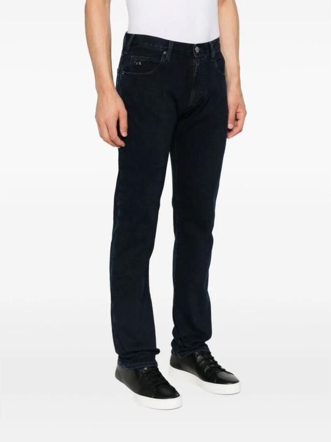Emporio Ar i Blauwe Katoenen Jeans met Adelaar Logo