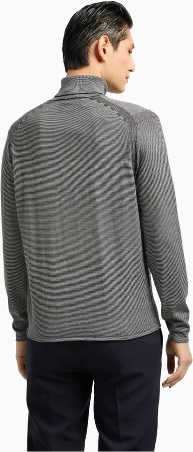 Emporio Ar i Blauwe trui met adelaarborduurwerk