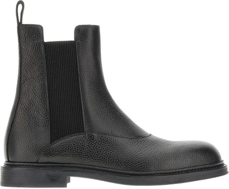 Emporio Armani Chelsea boots van generfd leer