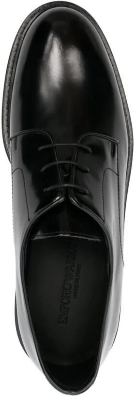 Emporio Armani Zwarte platte schoenen met veters en rubberen zool - Foto 3
