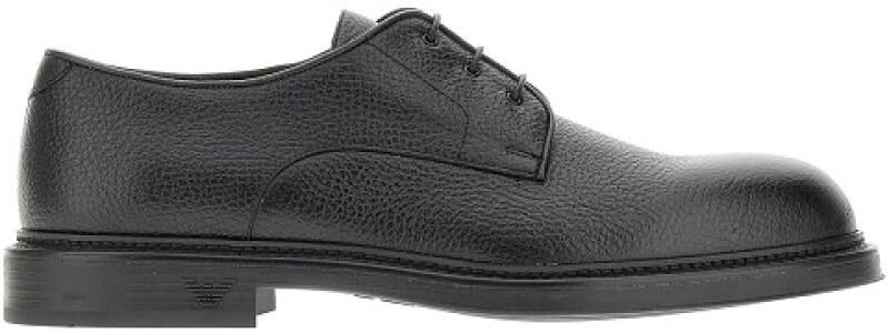 Emporio Armani Derbyschoenen van generfd leer