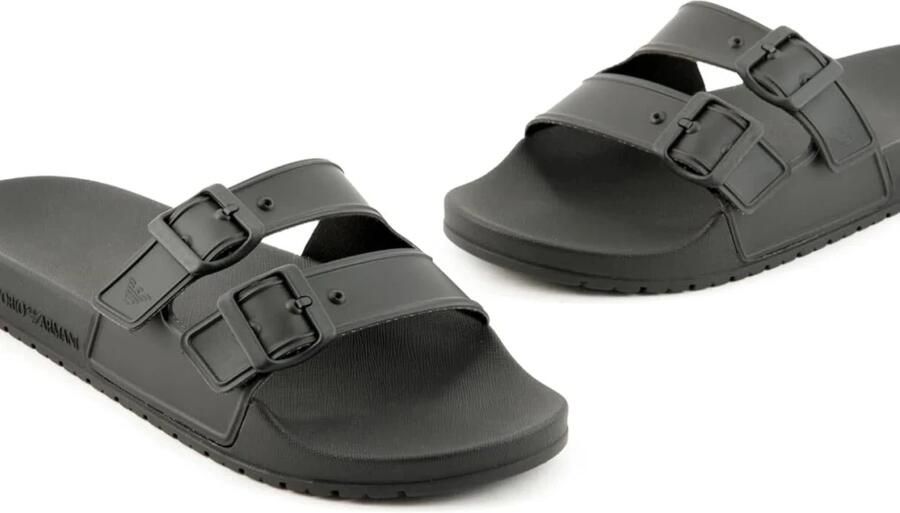 Emporio Armani EA7 Comfortabele Binnenslippers voor Mannen Black Heren - Foto 4