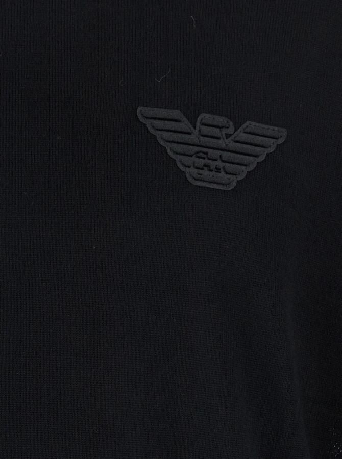 Emporio Ar i Effen gebreide trui van sc wol met adelaarspatch - Foto 2