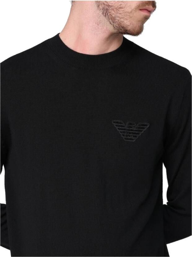 Emporio Ar i Effen gebreide trui van sc wol met adelaarspatch - Foto 3