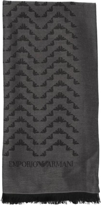 Emporio Ar i Elegante Wollen Sjaal met Adelaarslogo - Foto 2