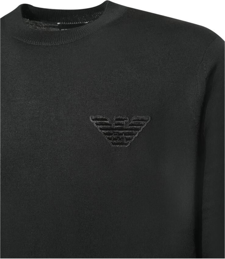 Emporio Ar i Fijngebreide trui van sc wol met adelaarspatch - Foto 2