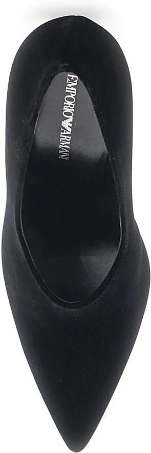 Emporio Armani Fluwelen pumps met spitse neus en hoge naaldhak - Foto 4