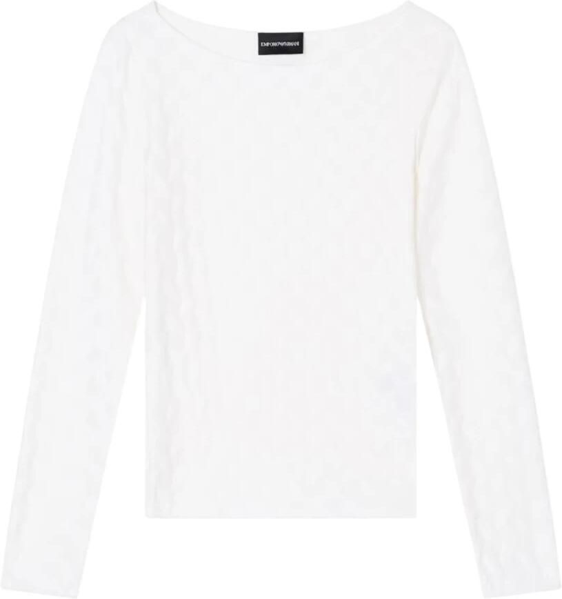 Emporio Ar i Geometrische Jacquard Trui Boothals Lange Mouw