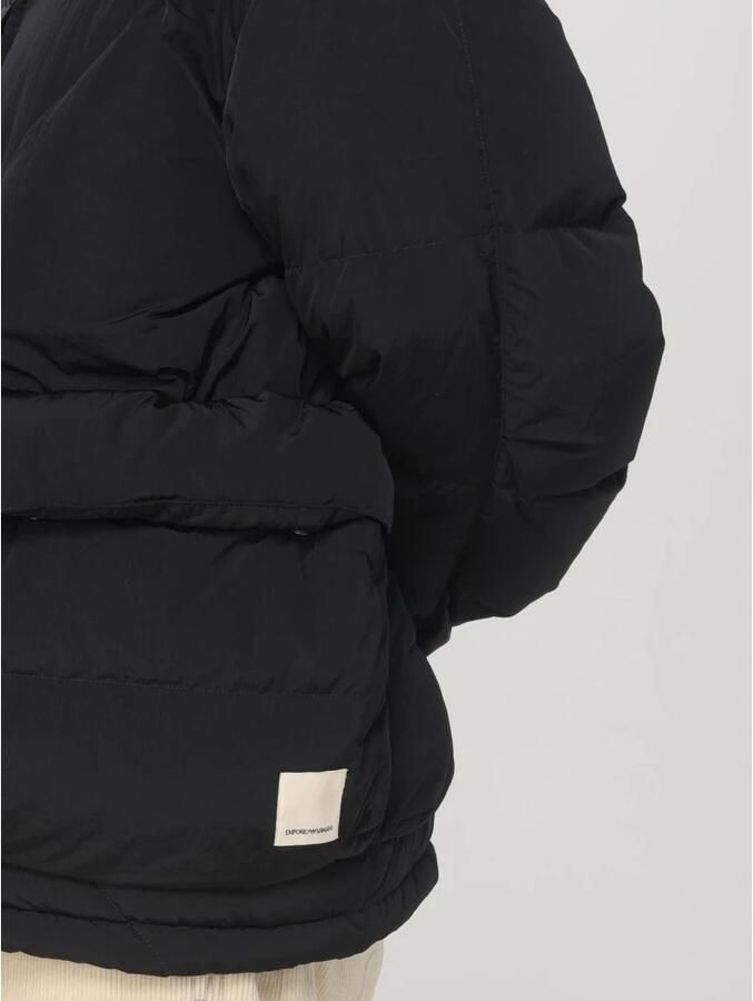 Emporio Ar i Gewatteerde Puffer Jas met Jacquard Adelaar Over Heel - Foto 2