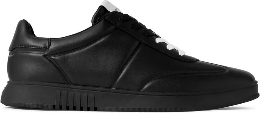Emporio Ar i Leather Sneaker With Logo