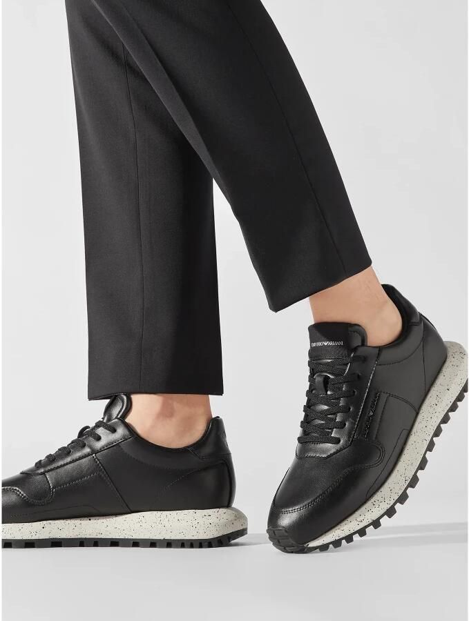 Emporio Armani Leren Sneakers met Vetersluiting - Foto 2