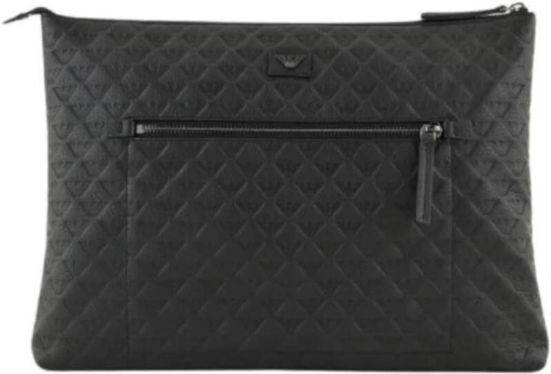 Emporio Ar i Leren docu thouder met all-over reliëf adelaar