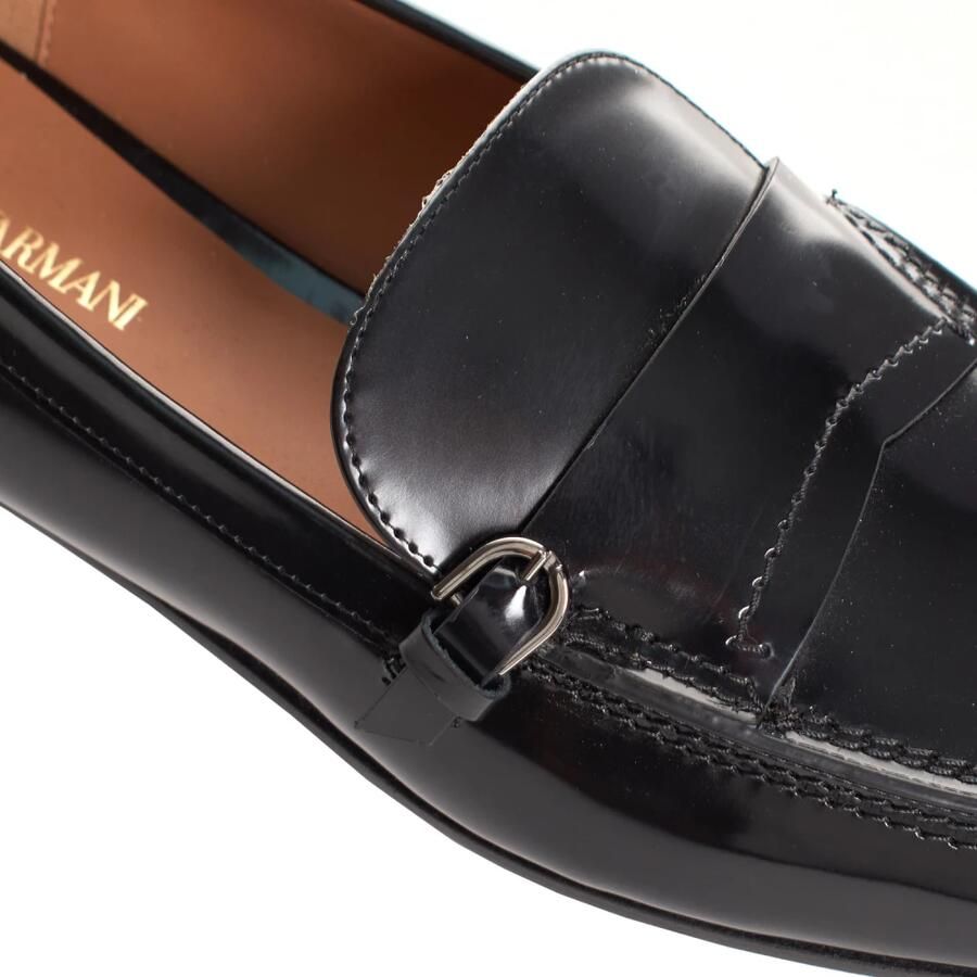 Emporio Armani Leren Loafers met Lakafwerking