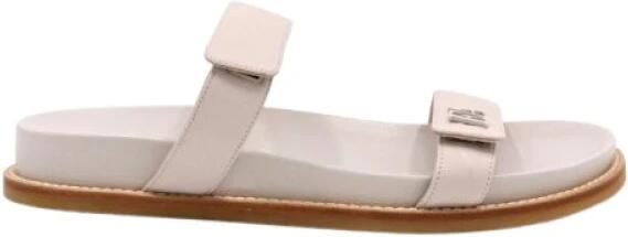 Emporio Ar i Leren Slippers met Logo