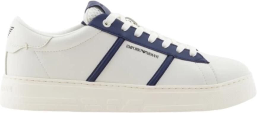Emporio Ar i Leren Sneakers met Contrasterende Details