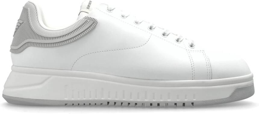 Emporio Armani Leren Sneakers met Eagle Logo