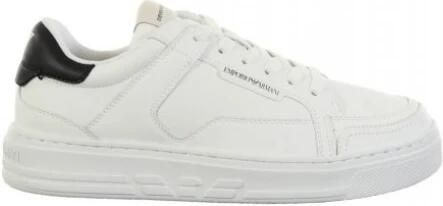 Emporio Ar i Leren Sneakers met Eagle op de Achterkant