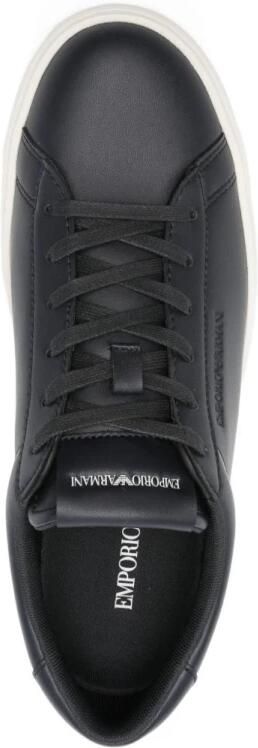 Emporio Ar i Leren sneakers met mesh details - Foto 2