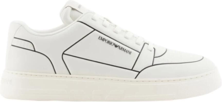 Emporio Ar i Leren Sneakers met Reliëfprint