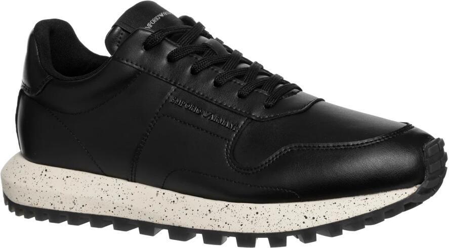 Emporio Armani Leren Sneakers met Vetersluiting