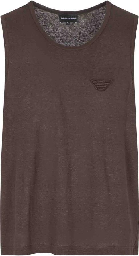 Emporio Ar i Linnen T-shirt met adelaar borduurpatch - Foto 2