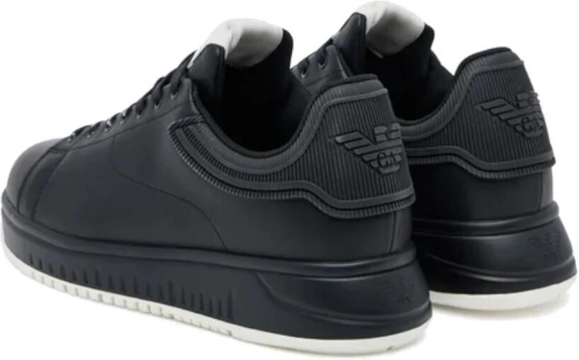 Emporio Ar i Zwarte Leren Vetersneakers - Foto 2