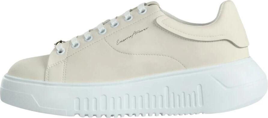 Emporio Armani Leren Sneakers met Signature Logo