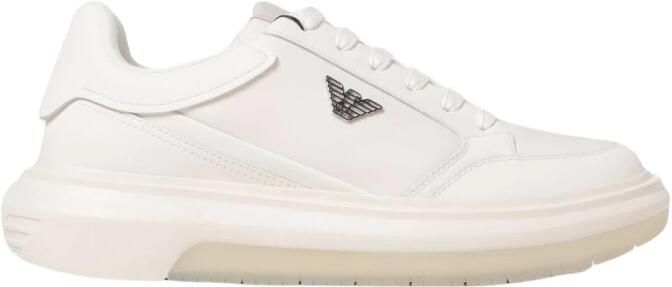 Emporio Ar i Witte Sneakers met Vetersluiting - Foto 2